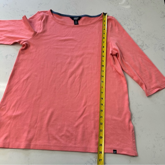 Lands' End Coral Long Sleeve Tee - Picture 5 of 9